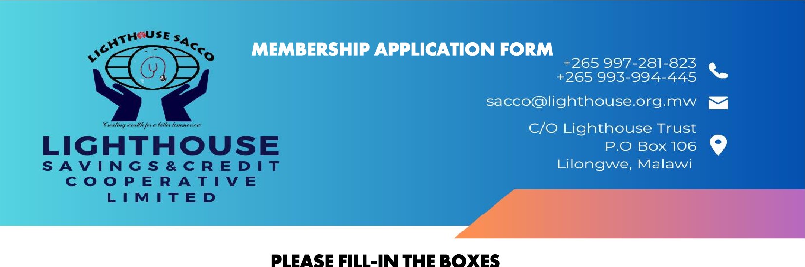 Lighthouse SACCO Membership Application Form